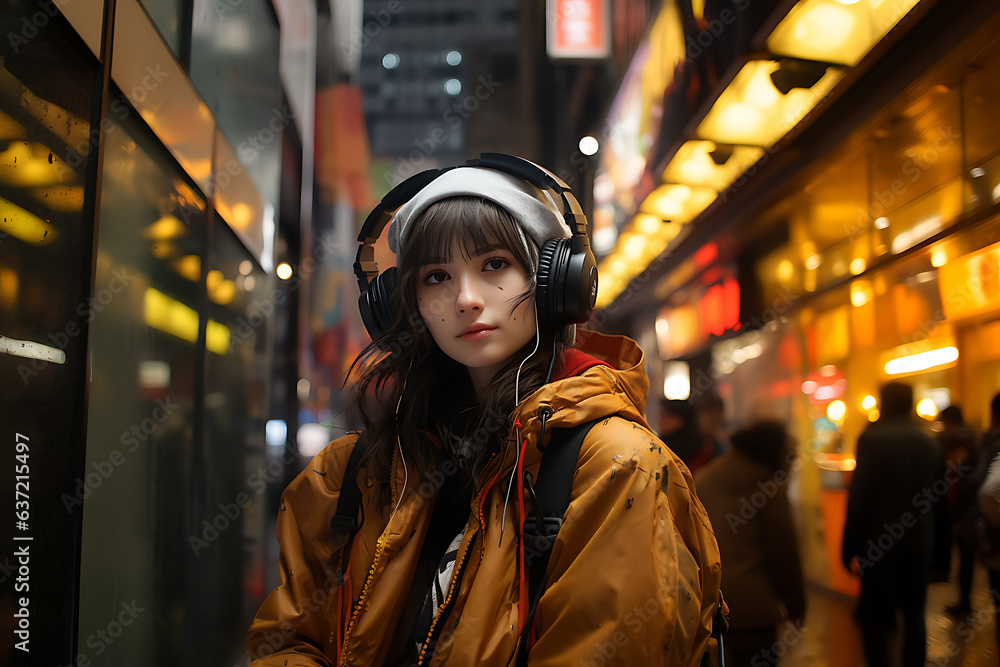 Young girl with cute hair in the style of realistic lighting kawaii Young girl with cute hair in the style of realistic lighting kawaii