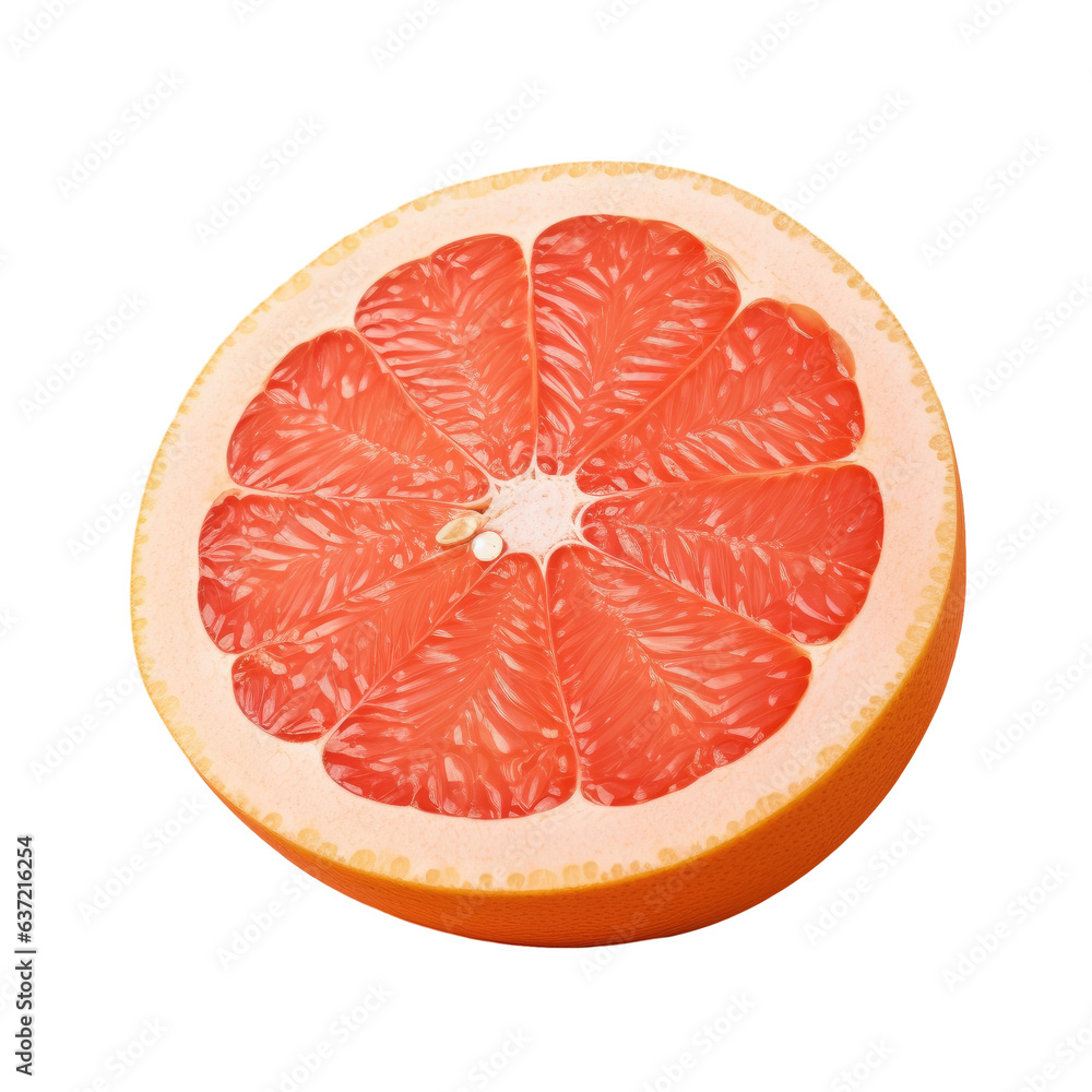 Slice half of the pummelo grapefruit into quarters Slice half of the pummelo grapefruit into quarters