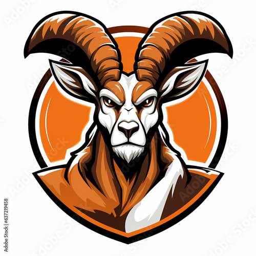 Antelope Head Cartoon Logo