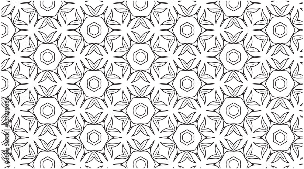 Seamless textile geometric decorative ornament flower pattern. Pattern for web, prints, textile, furniture, cloth, digital, seamless pattern, fabric, mandala, ornament, floral, tattoo, wallpaper, etc.