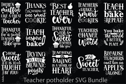 
Teacher potholder SVG Bundle