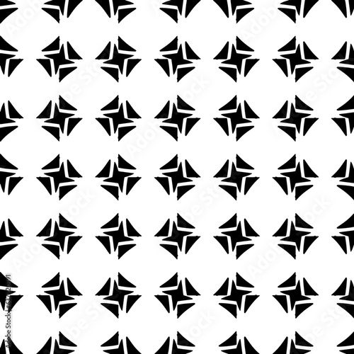 White background with black pattern. Seamless texture for fashion, textile design,  on wall paper, wrapping paper, fabrics and home decor. Simple repeat pattern.