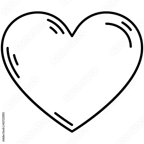 Heart Shape Outline Icon