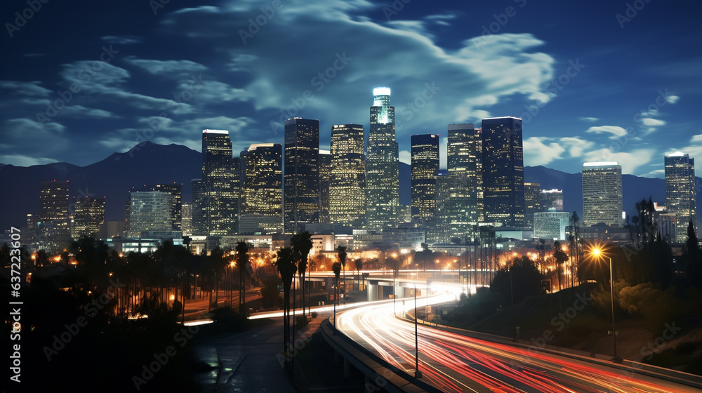 Fototapeta premium Blur traffic road transport abstract background