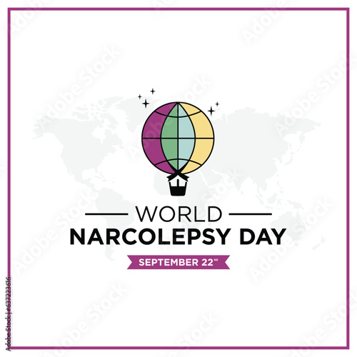 Фототапет Narcolepsy day greetings vector.