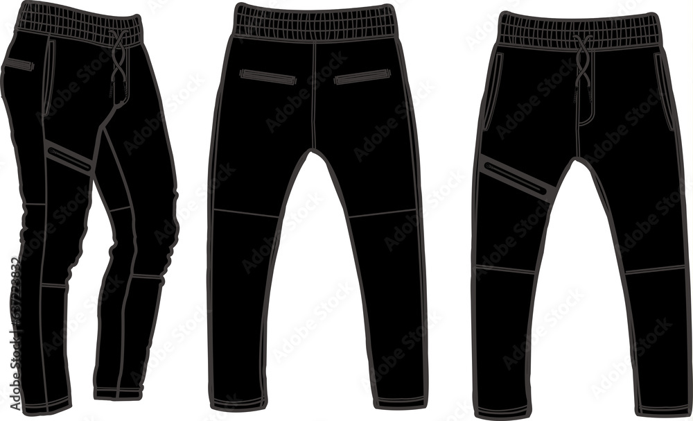Jogger, Sport suits design sketch template, sweat pant Jogger, Sport suits design sketch template, sweat pant