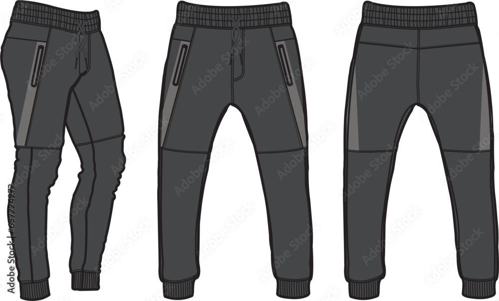 Jogger, Sport suits design sketch template, sweat pant Jogger, Sport suits design sketch template, sweat pant