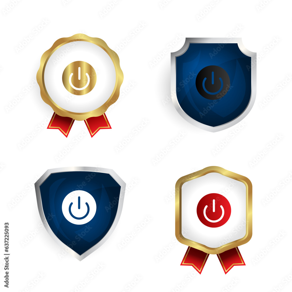 Abstract Power Off Badge and Label Collection Abstract Power Off Badge and Label Collection