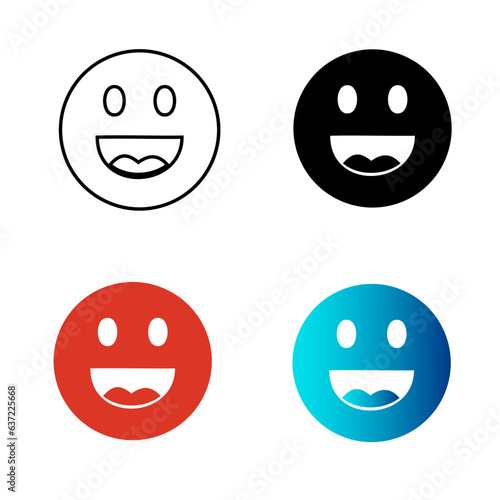 Abstract Laugh Emotion Silhouette Illustration