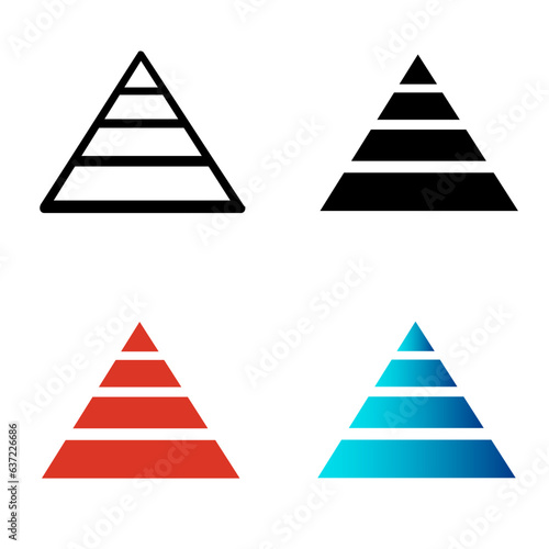 Abstract Pyramid Hierarchy Silhouette Illustration