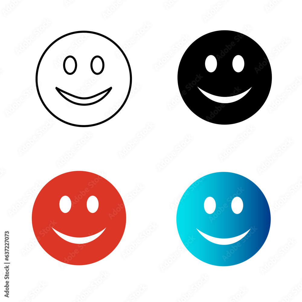 Abstract Smiley Emotion Silhouette Illustration Abstract Smiley Emotion Silhouette Illustration