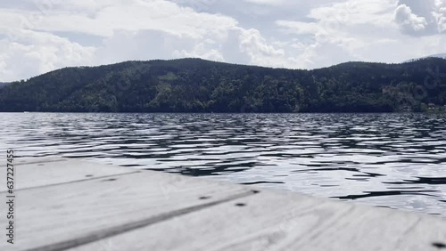 Dockside at a serene lake in Southern Austria 