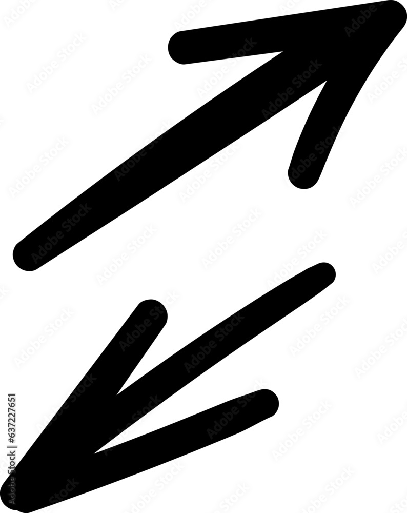 Hand drawn arrow doodle cute element Hand drawn arrow doodle cute element