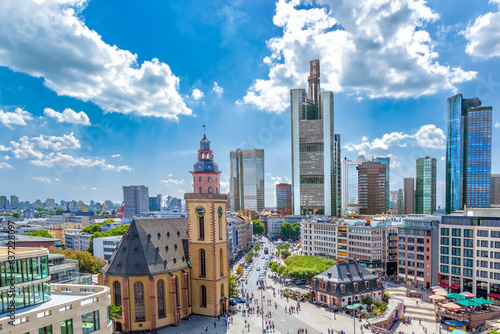 view to skyline of Frankfurt with Hauptwache photo