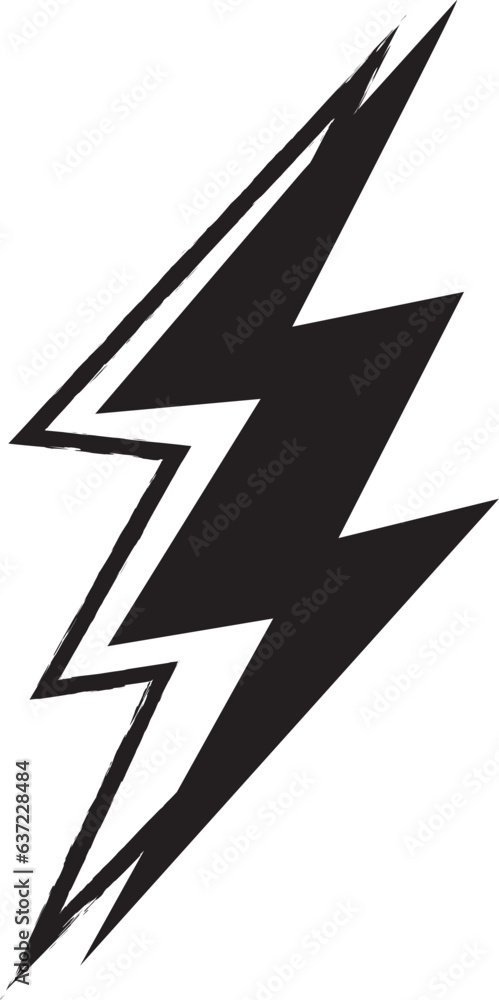Hand drawn thunderbolt illustration Hand drawn thunderbolt illustration