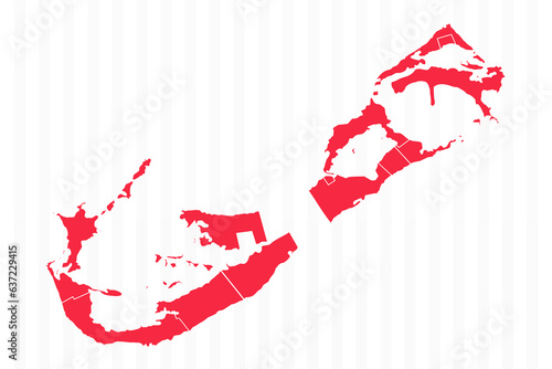 States Map of Bermuda With Detailed Borders