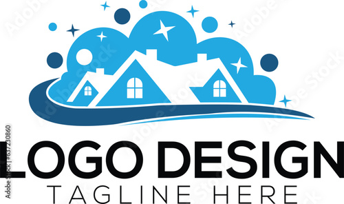 Cleaning service logo vector template