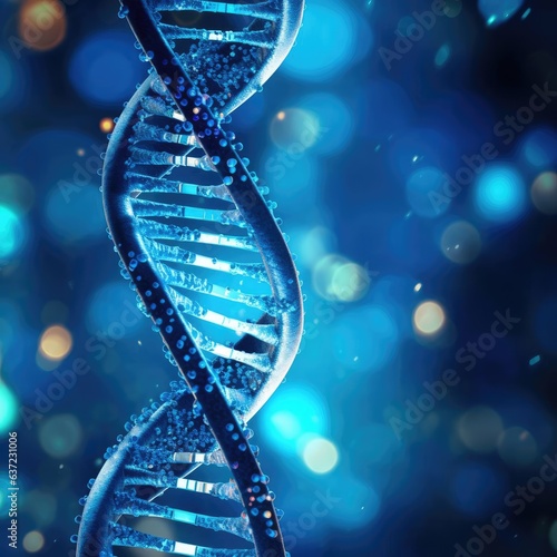 DNA helix on a dark background