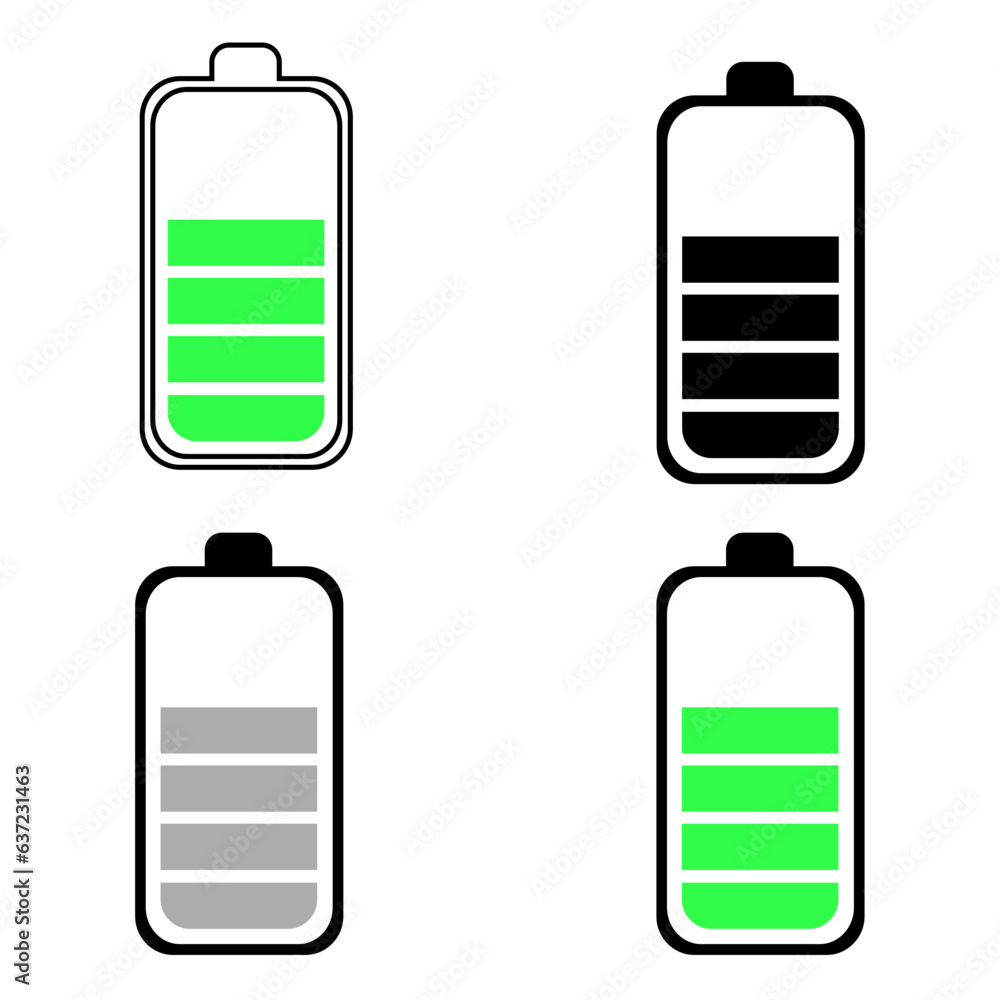 Abstract Battery Good Charge Silhouette Illustration Abstract Battery Good Charge Silhouette Illustration