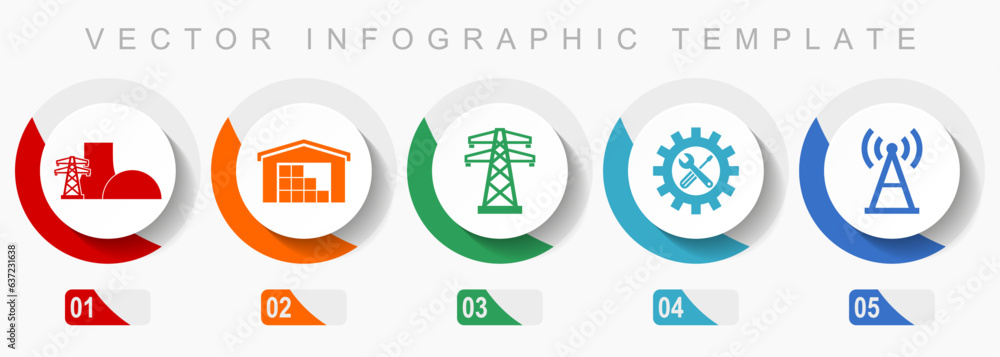 Power and energy icon set, miscellaneous icons such as power plant ...