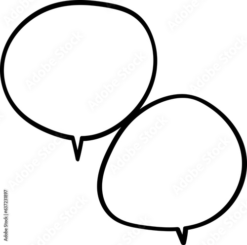 Cute hand drawn speech bubble illustration