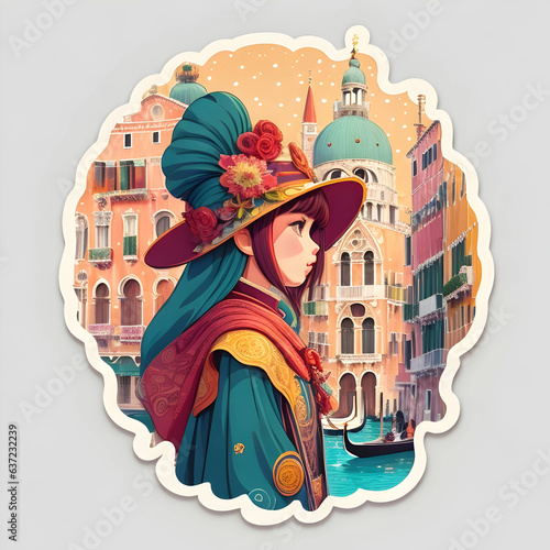 Venice Carnival costume and mask