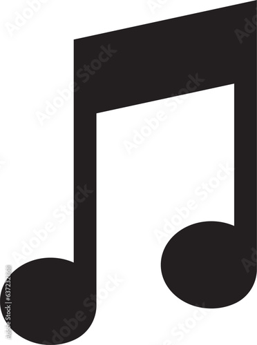 Music note icon. Music sign design.