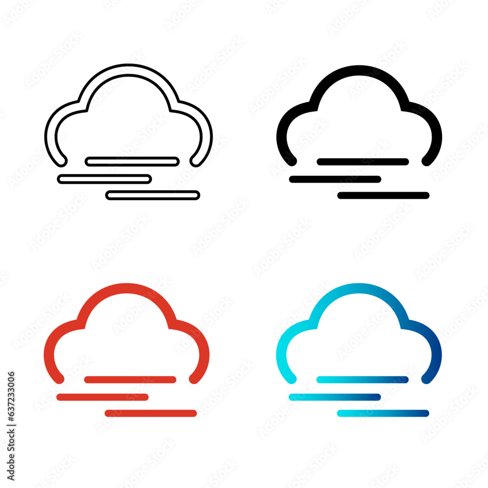 Abstract Cloud Fog Silhouette Illustration Abstract Cloud Fog Silhouette Illustration