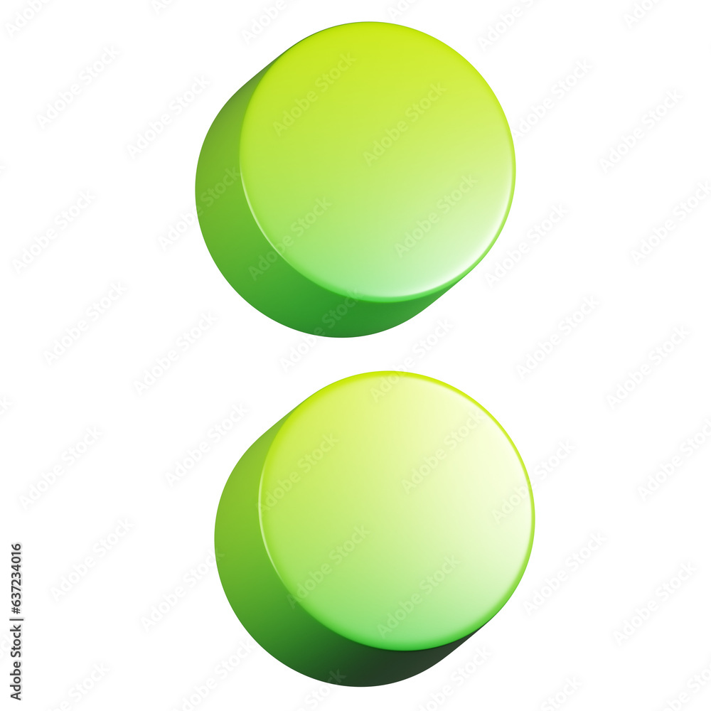 3d two dots icon 3d two dots icon