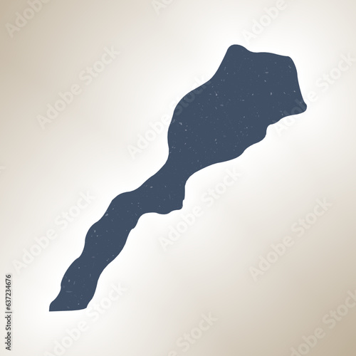 Morocco shape on gradient background. Country map with scratch texture. Morocco vibrant poster. Awesome vector illustration.