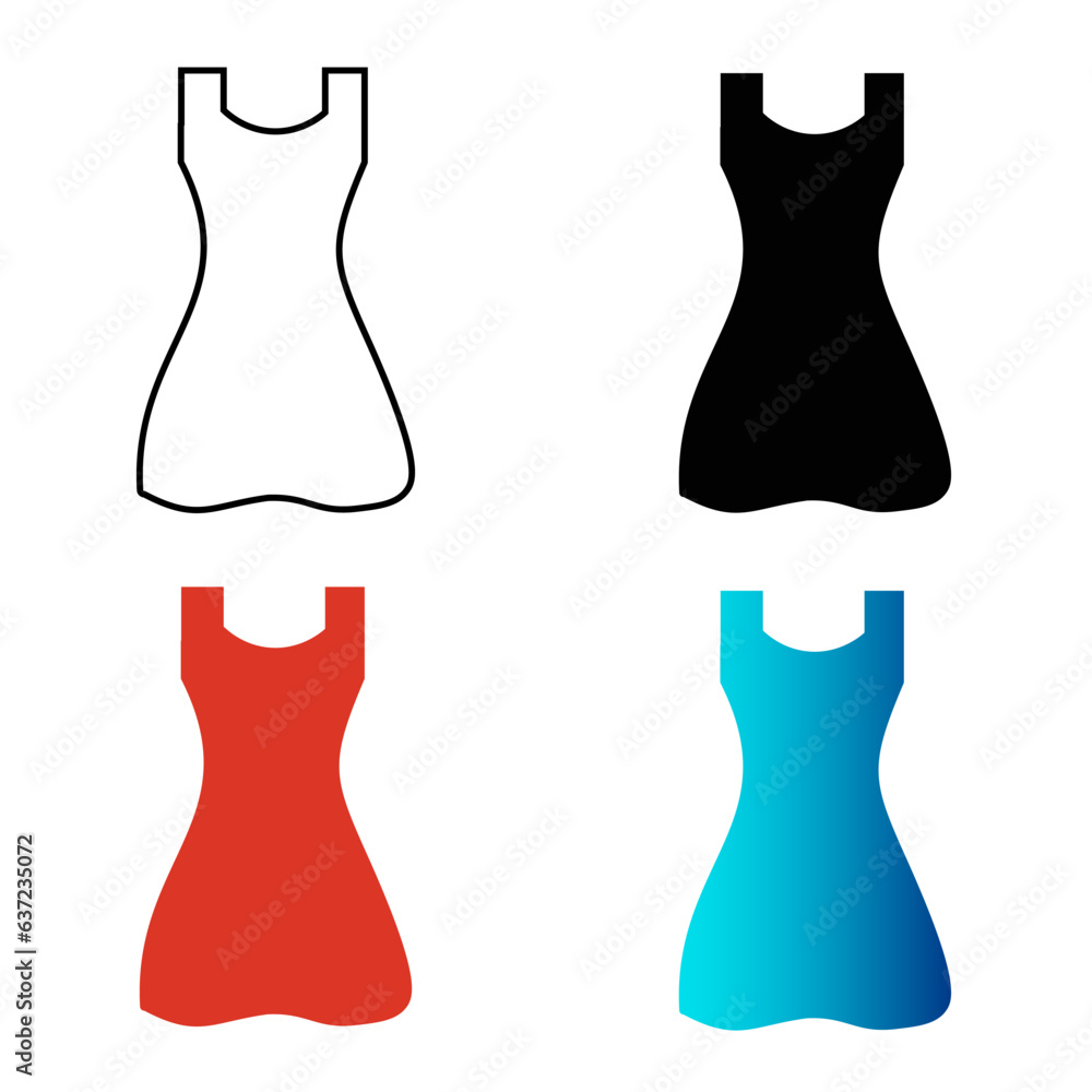 Abstract Dress Silhouette Illustration