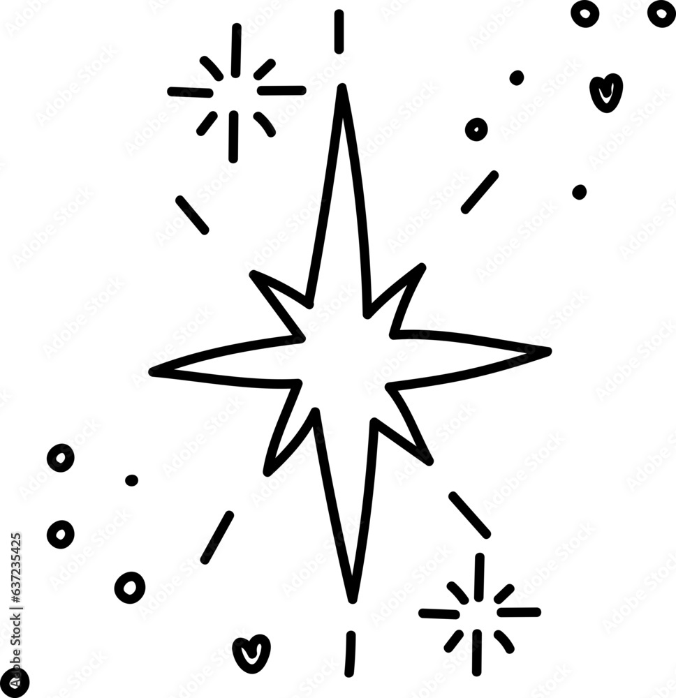 Hand drawn sparkle illustration Hand drawn sparkle illustration