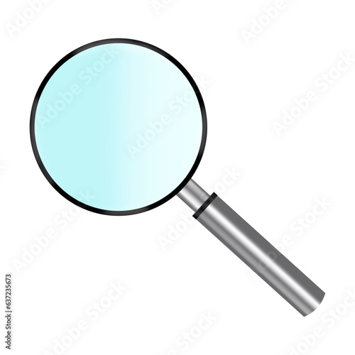 Stainless Magnifying Glass Isolated on White