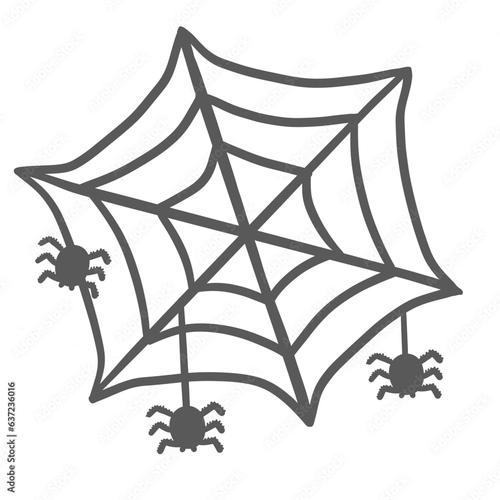 Fototapeta premium Spider wave in halloween