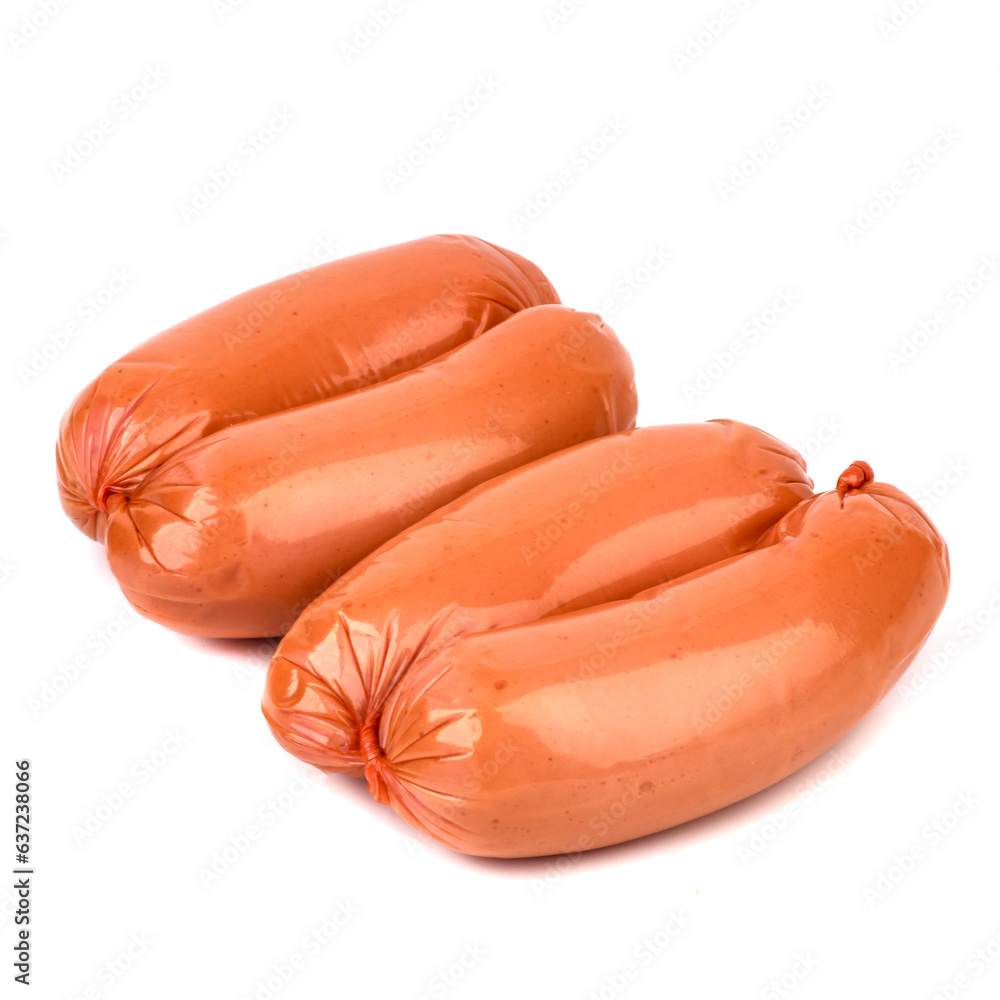 Duck sausages on a white background Duck sausages on a white background