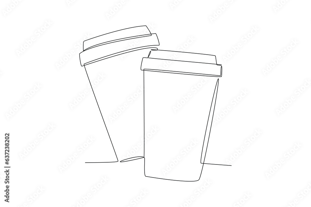 Continuous one line drawing International coffee day concept. Doodle vector illustration. Continuous one line drawing International coffee day concept. Doodle vector illustration.