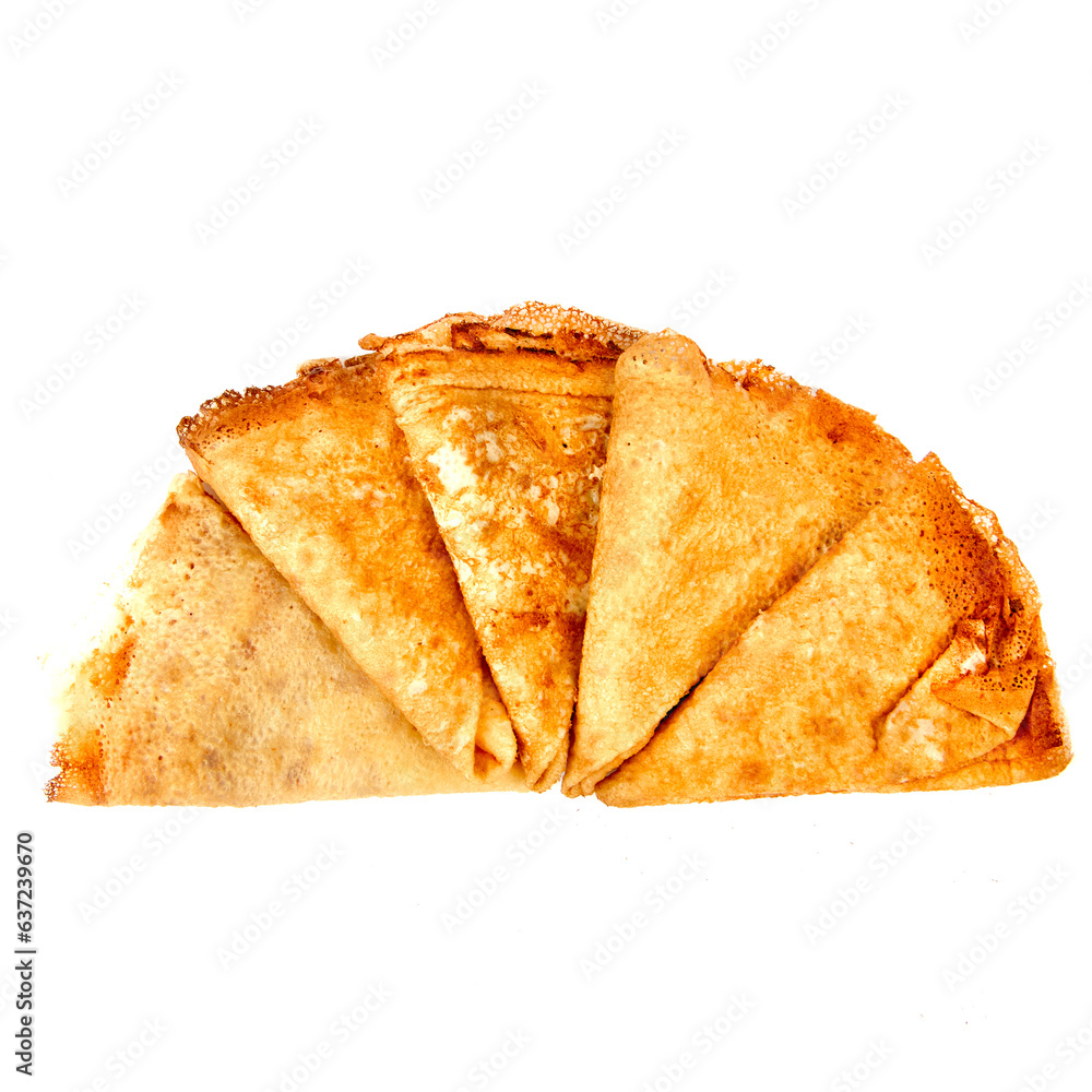 Pancakes on a white background Pancakes on a white background