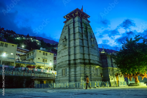 Narsingh Devta Mandir., Joshimath, Uttarakhand India August 4, 2023: Narsingh temple winter place of lord Badrinath, Distt. Chamoli, India. photo