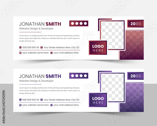 Professional business social media facebook cover and web banner template