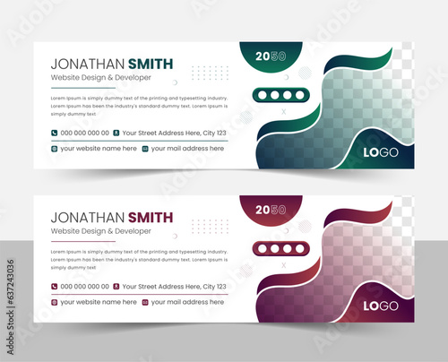 Professional business social media facebook cover and web banner template