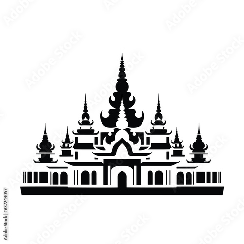 Thailand Temple icons, symbol, vector illustration isolated 