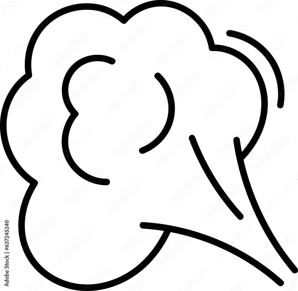 Fototapeta premium Hand drawn farting cute illustration
