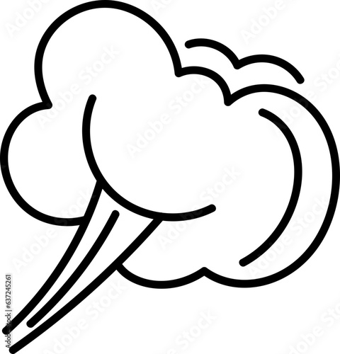 Hand drawn farting cute illustration