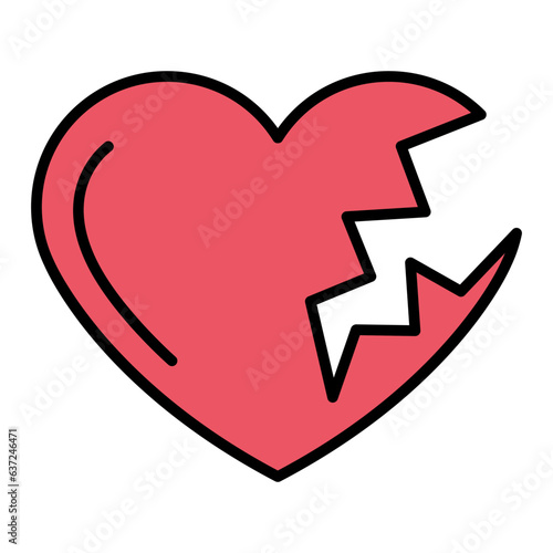 Broken heart icon