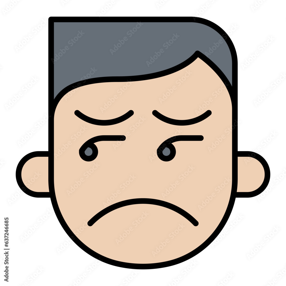 Serious face icon Serious face icon