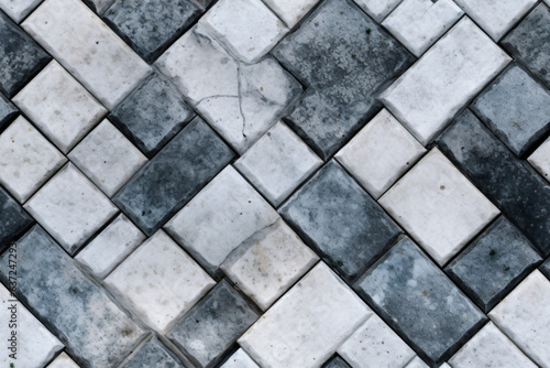 Seamless paving stones texture. Ai generative