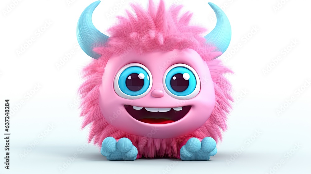 3d monster cartoon character animal cute 