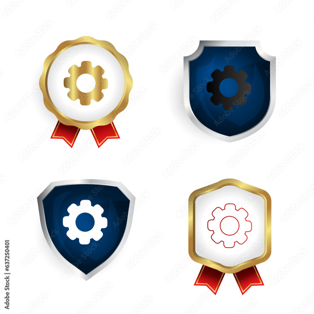 Abstract Settings Badge and Label Collection Abstract Settings Badge and Label Collection