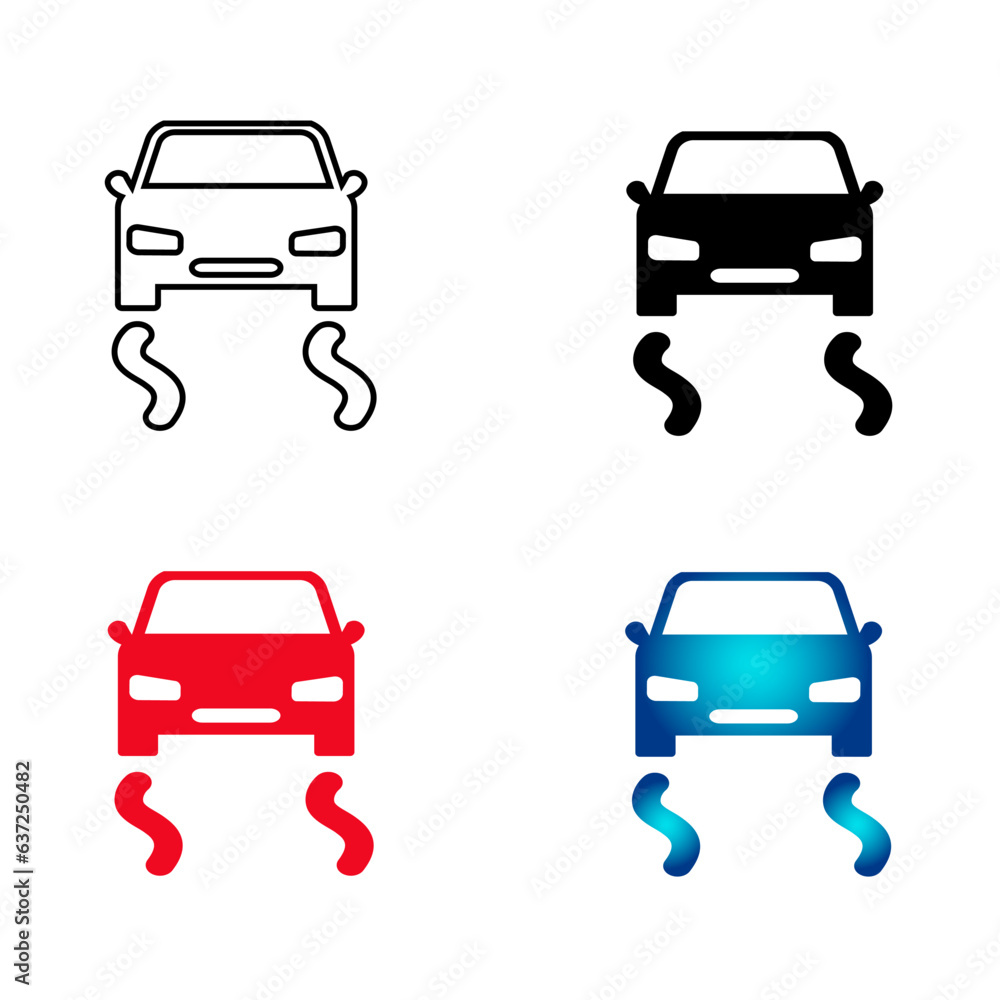 Obraz premium Abstract Skidding Car Silhouette Illustration