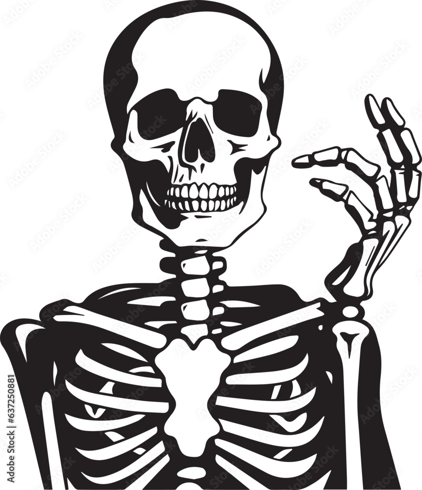 Skeleton, Halloween skull vector Illustration, SVG Skeleton, Halloween skull vector Illustration, SVG